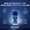 NIVEA MEN Fresh Active 50ml Deo Roll On | With Fresh Ocean Extracts| 72 H Freshness| 0% Alcohol | Dermatologically Approved & Paraben Free Formula - Image 5